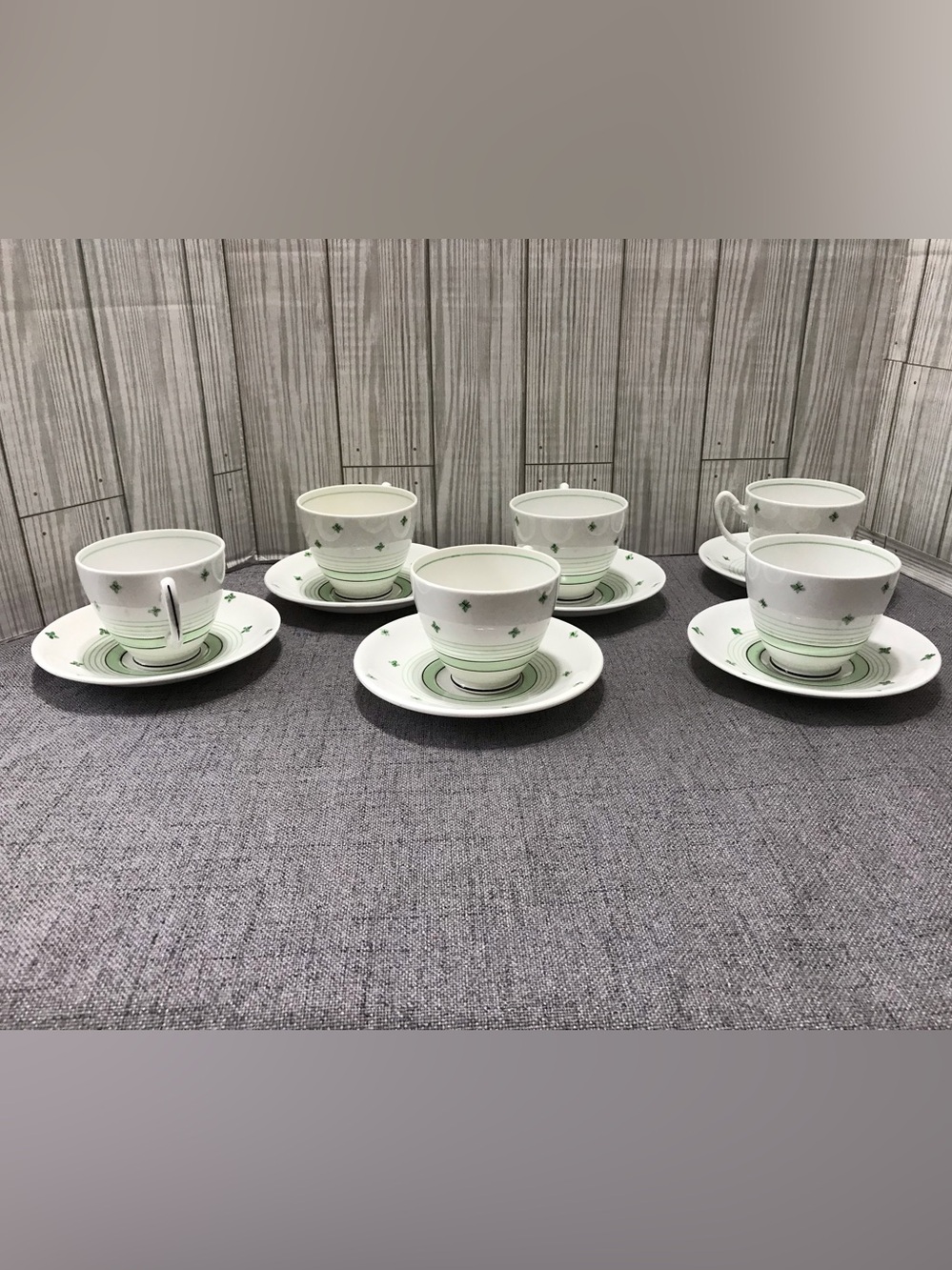 Set of 6 Royal Stanford China Teacup and saucers